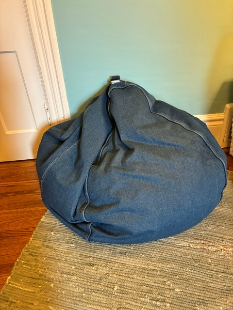 Blue jean beanbag chair - photo 2