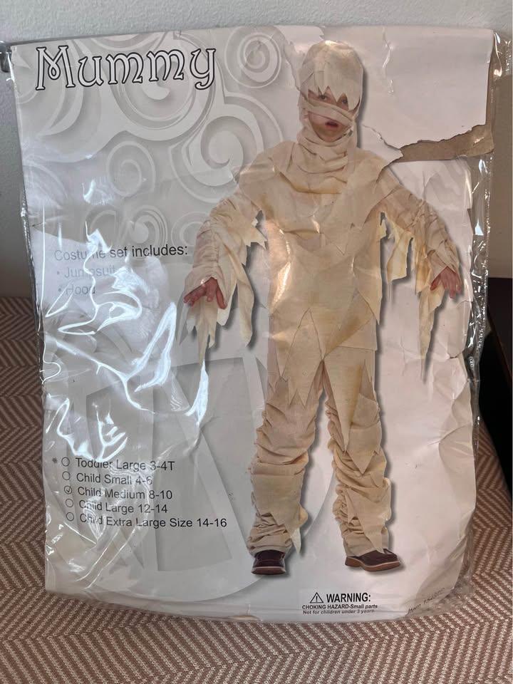 Child Mummy Costume Size 8-10