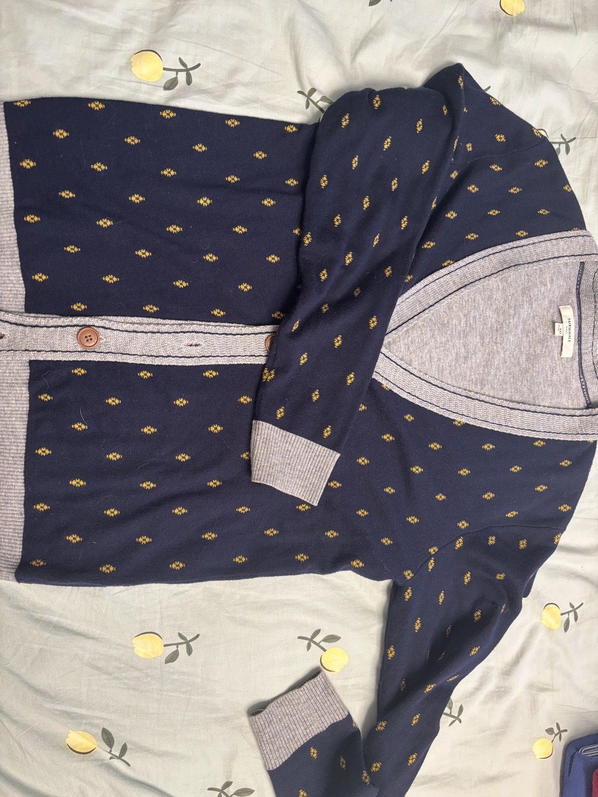 Fairwhale men's patterned knit cardigan — XXL (like new)