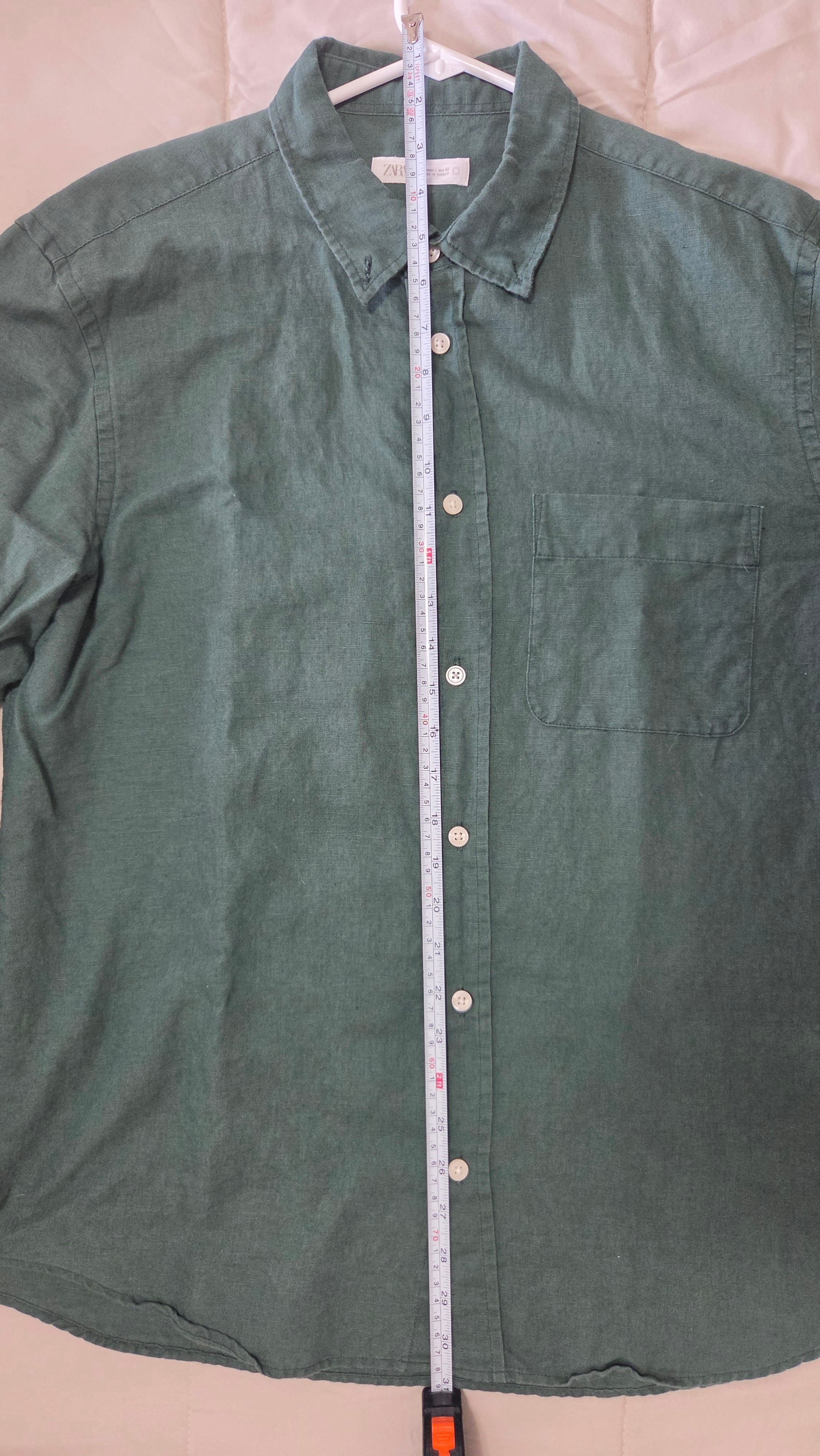 Zara Men's Green Long Sleeve Shirt - photo 4