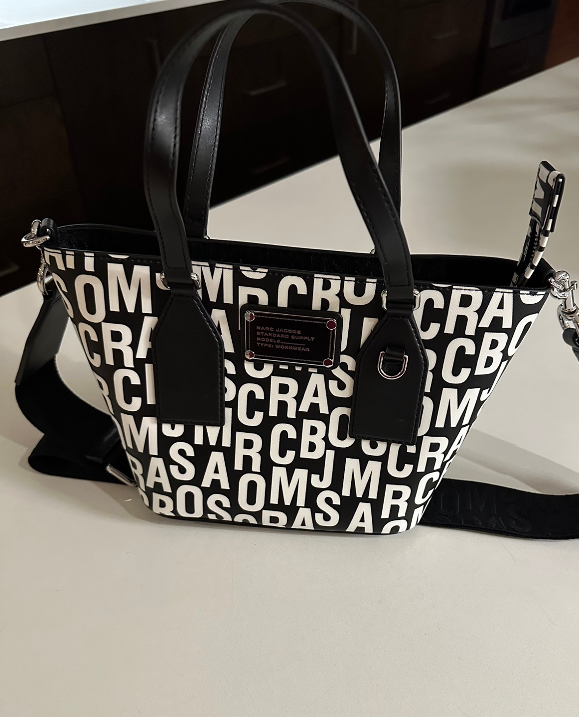 Marc Jacobs Black and White Tote Bag