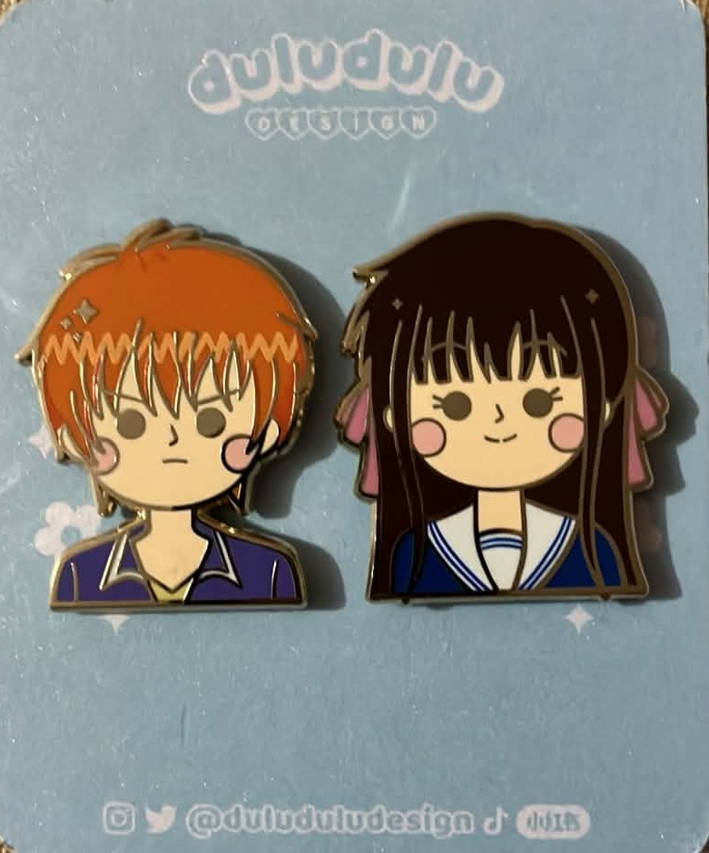 Enamel pins Kyo Sohma and Tohru Honda Anime Fruits Basket (New)