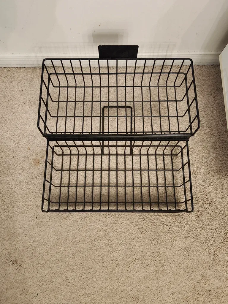 Black Wire Storage Basket Unit