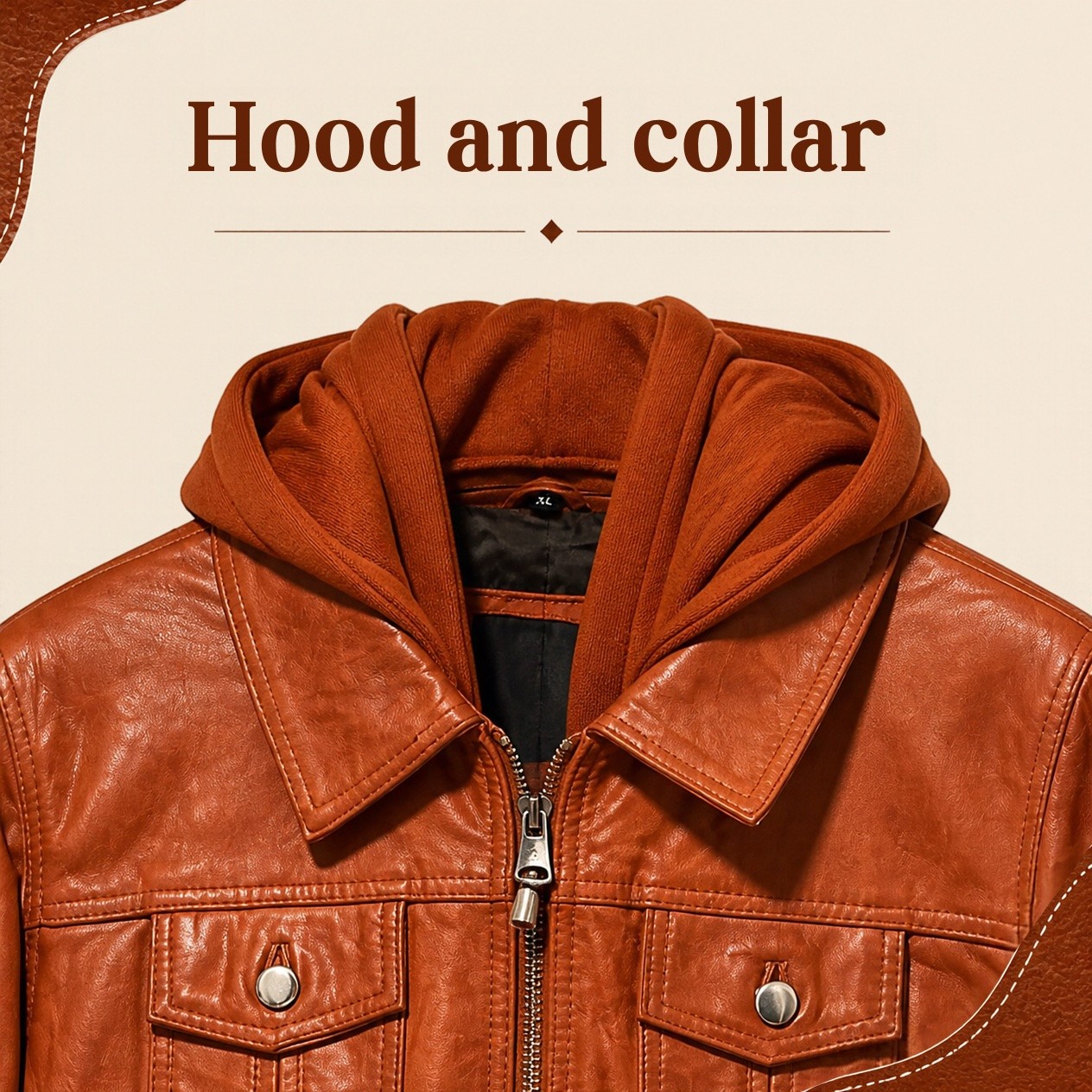 JKT-048 — Women's Tralee hooded leather jacket — brand new XL - photo 3