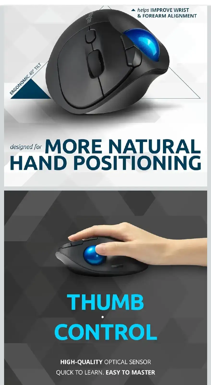 Kensington Pro Fit Ergo TB450 Wireless Trackball - photo 2