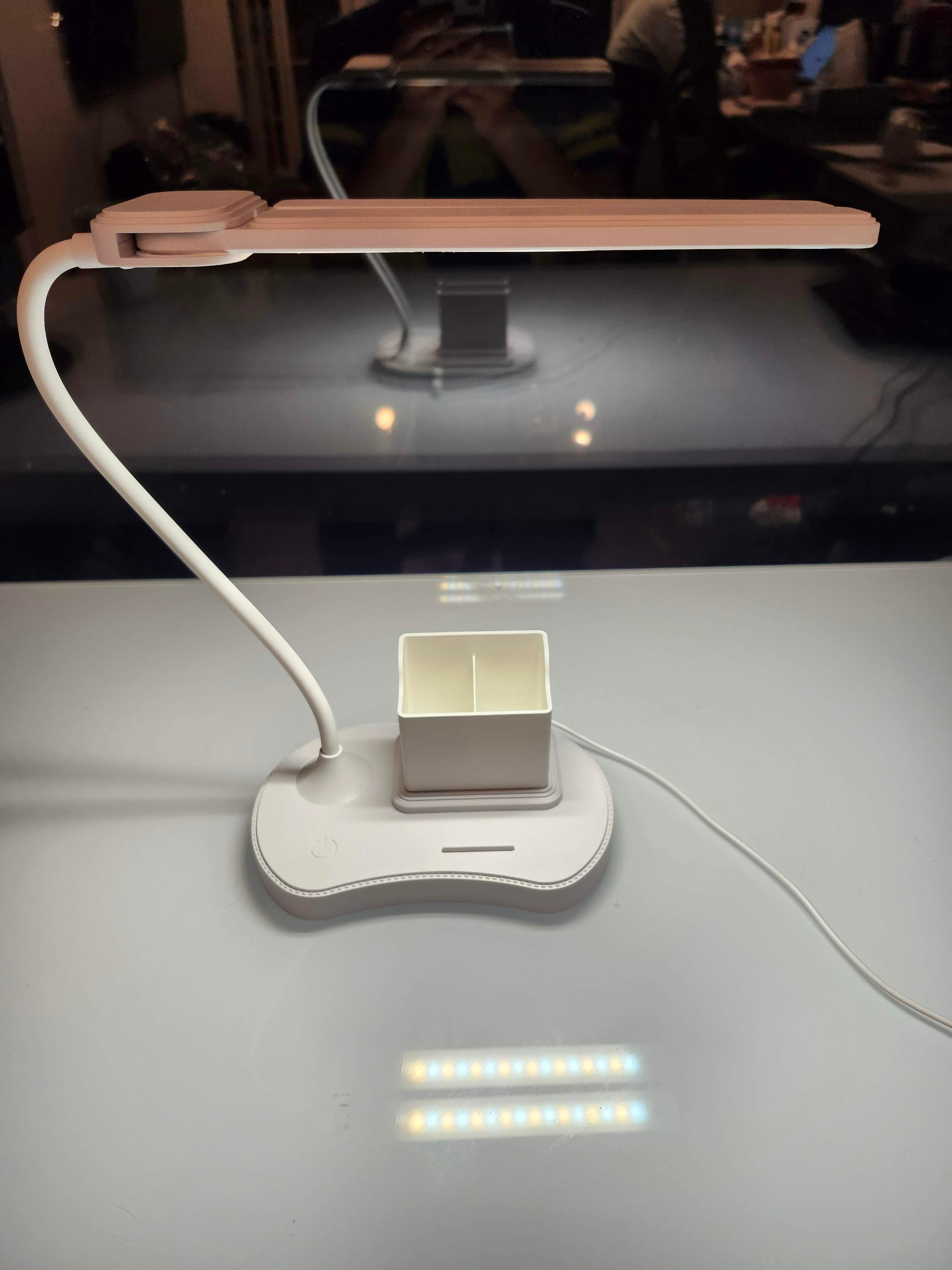 Dual Head LED Desk Lamp – Foldable, Touch Control w/ Pen Holder - photo 3