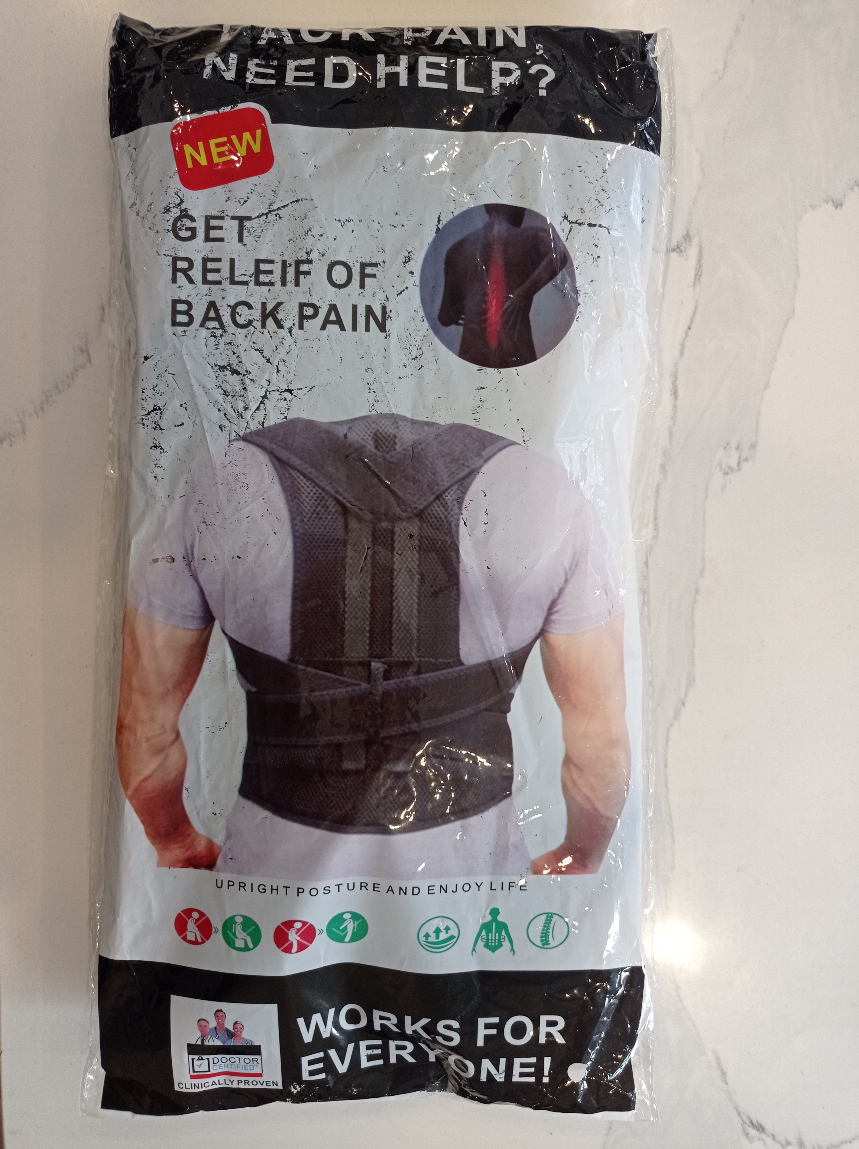 Brand New Back Posture Corrector Brace, Size M - photo 2