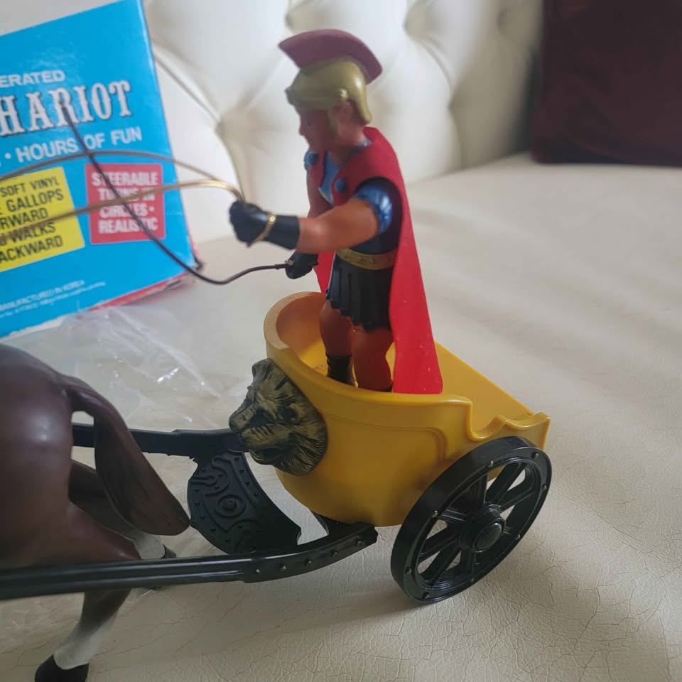 1970s battery Roman chariot horse set - photo 2