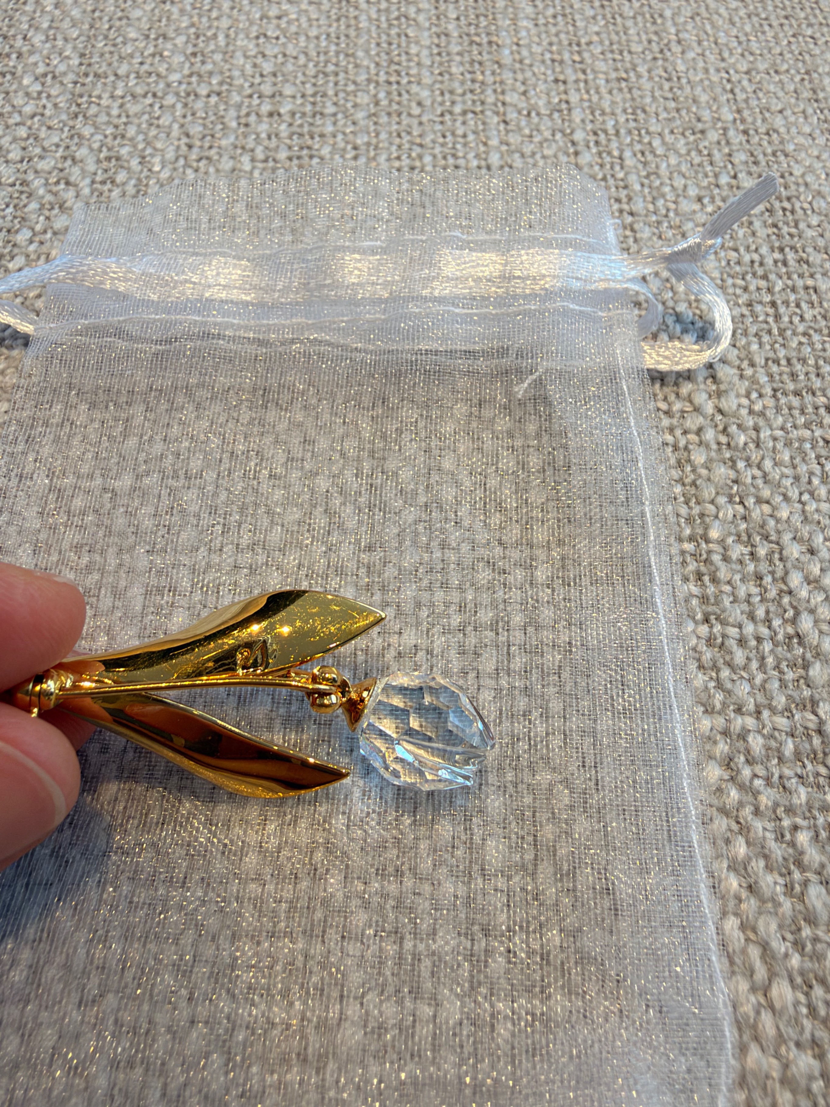 Vintage Swarovski Crystal Memories Tulip Brooch, Mini - photo 3