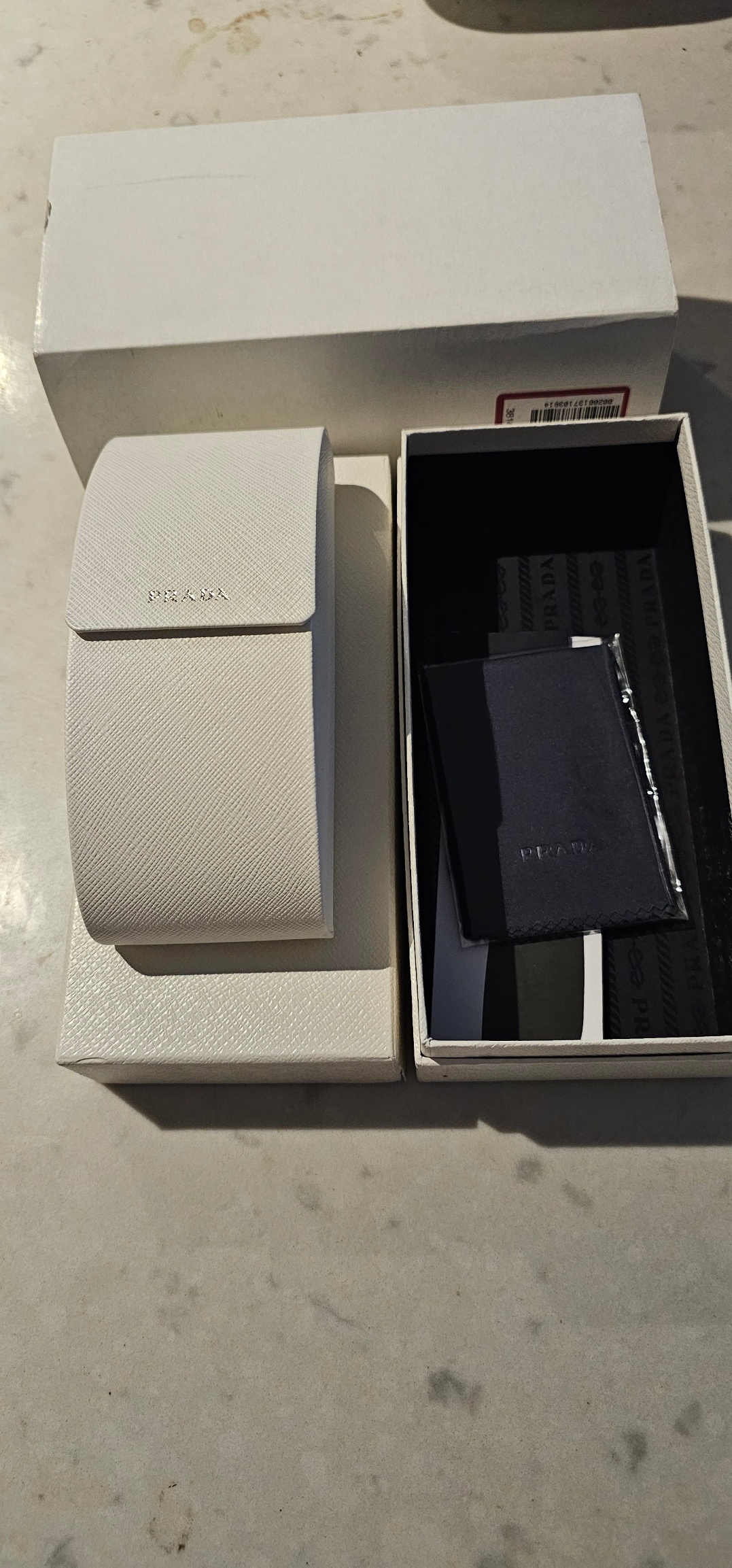 Prada Sunglasses Case White