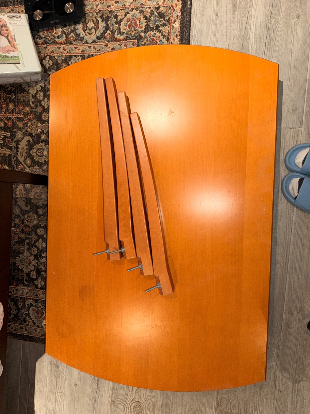 Extendable Solid Wood Dining Table + 6 Chairs - photo 2