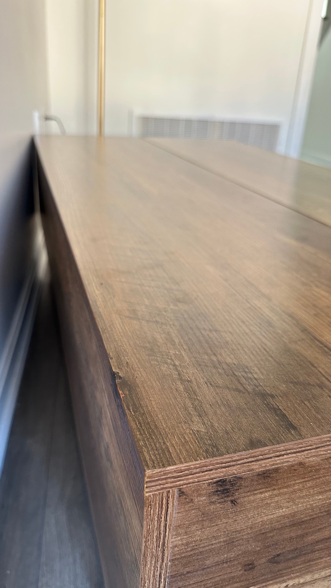 Two-Tone Rectangle Coffee Table — Rustic Brown & Grey, Open Box - photo 5