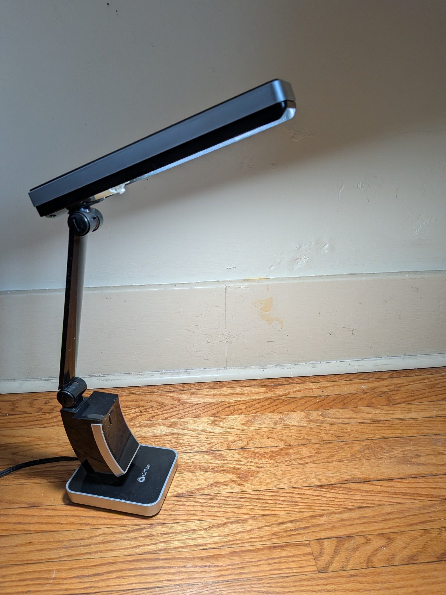 OttLite Adjustable Desk Lamp, Black and Silver - photo 2