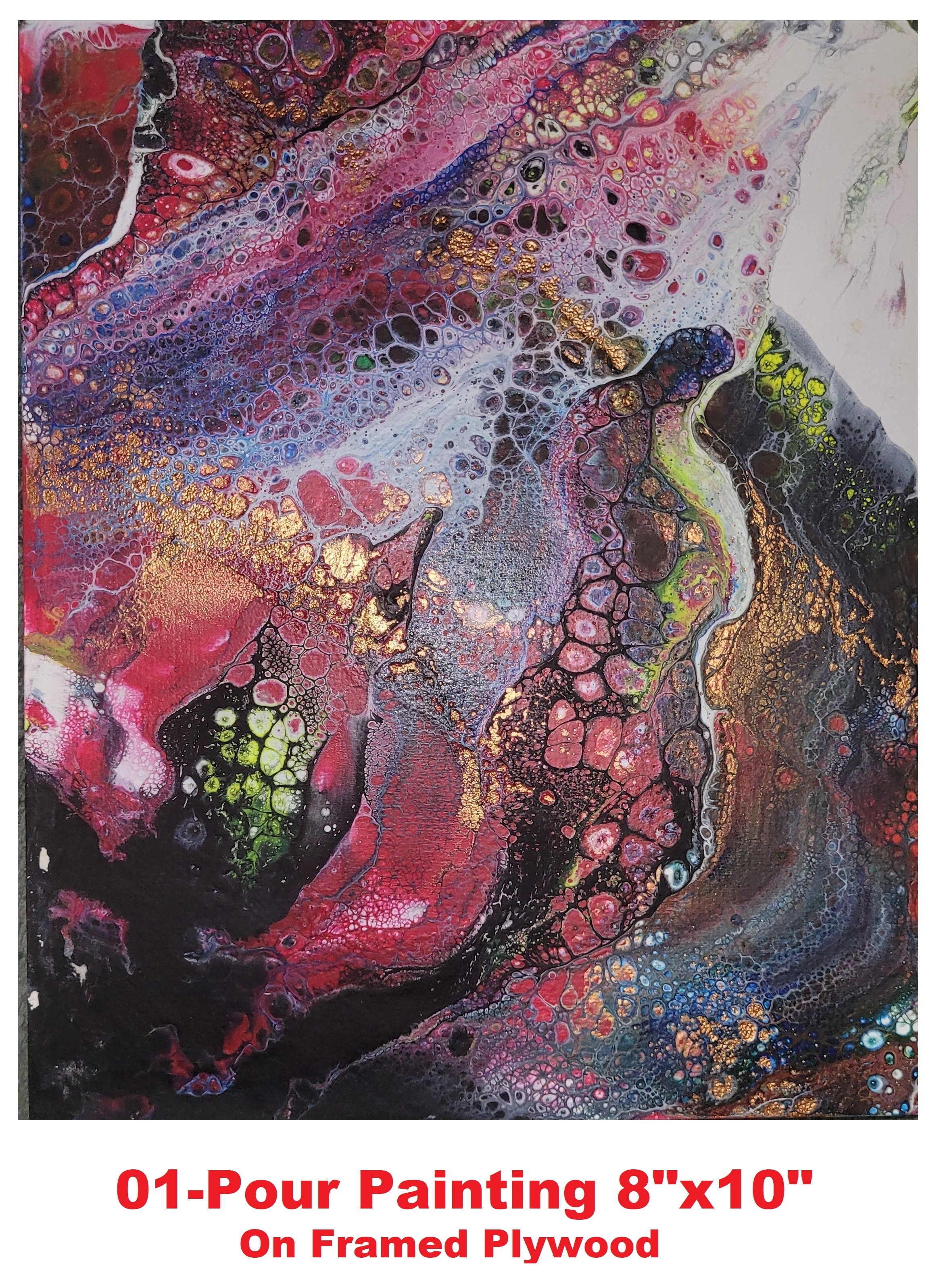 Acrylic Poured Painting -  Pick up near Joyce Station