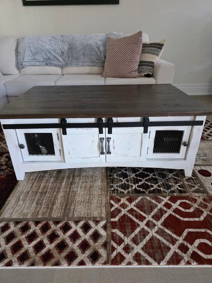 Pueblo 50" Coffee Table - Weathered White - photo 3