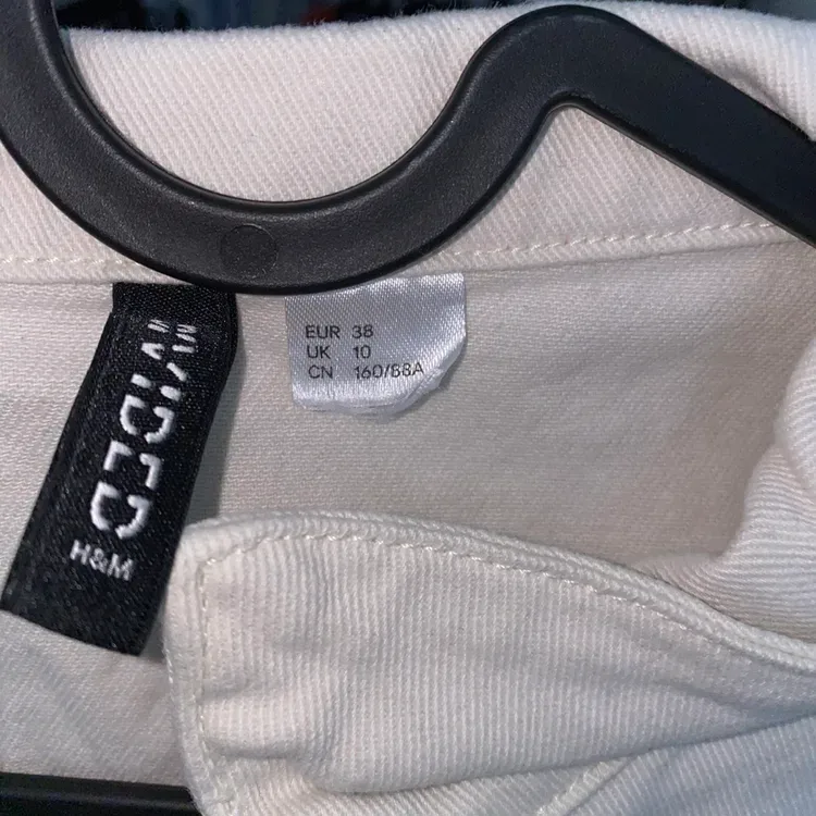 H&M Denim Sleeveless Dress — Off-White, UK 10 - photo 2