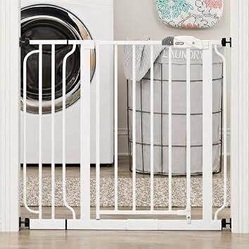 New Regalo Easy Step 38.5-Inch Extra Wide Baby Gate - White