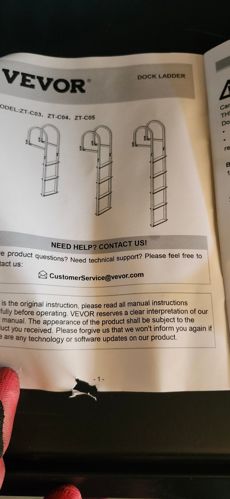 VEVOR 5-step aluminum dock ladder - new - photo 2