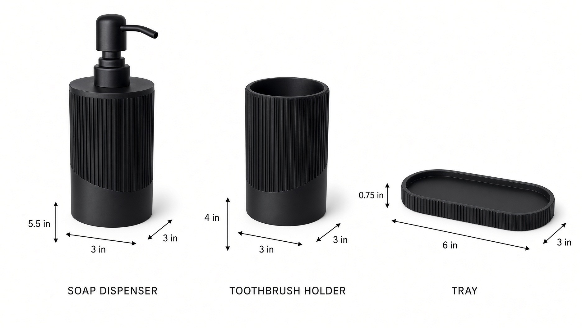 3D Printed Bathroom Set: Soap Dispenser, Toothbrush Cup and Tray - photo 5