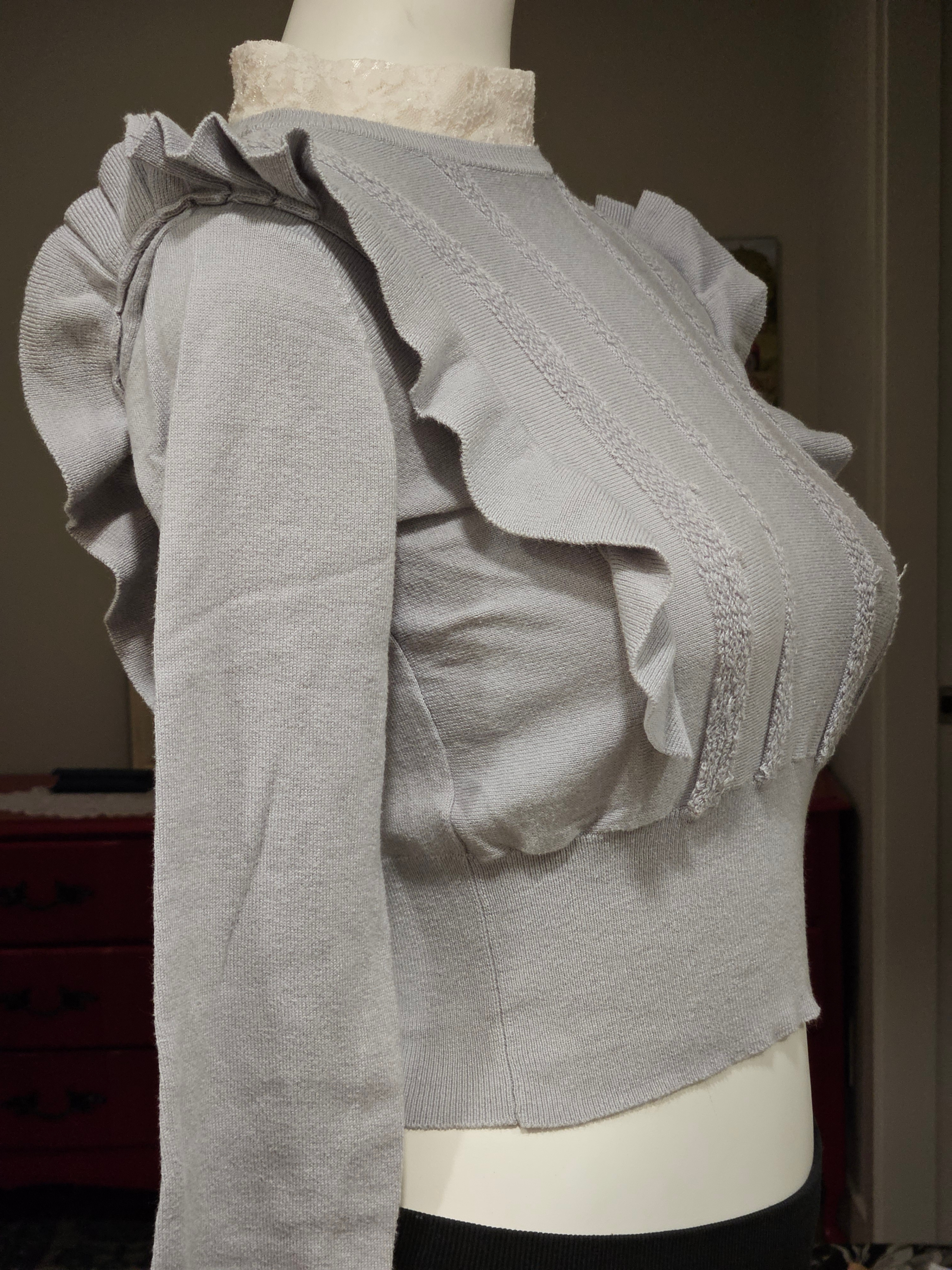 powder blue edwardian style sweater - photo 2