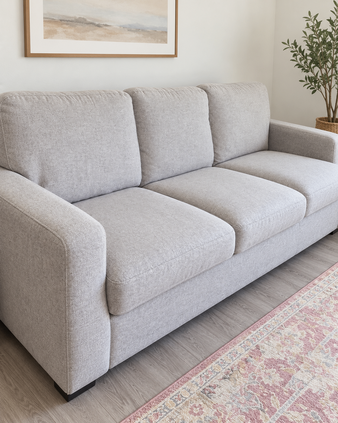 Light Grey 3-Seater Sofa / Couch – Excellent Condition – $500 - photo 2