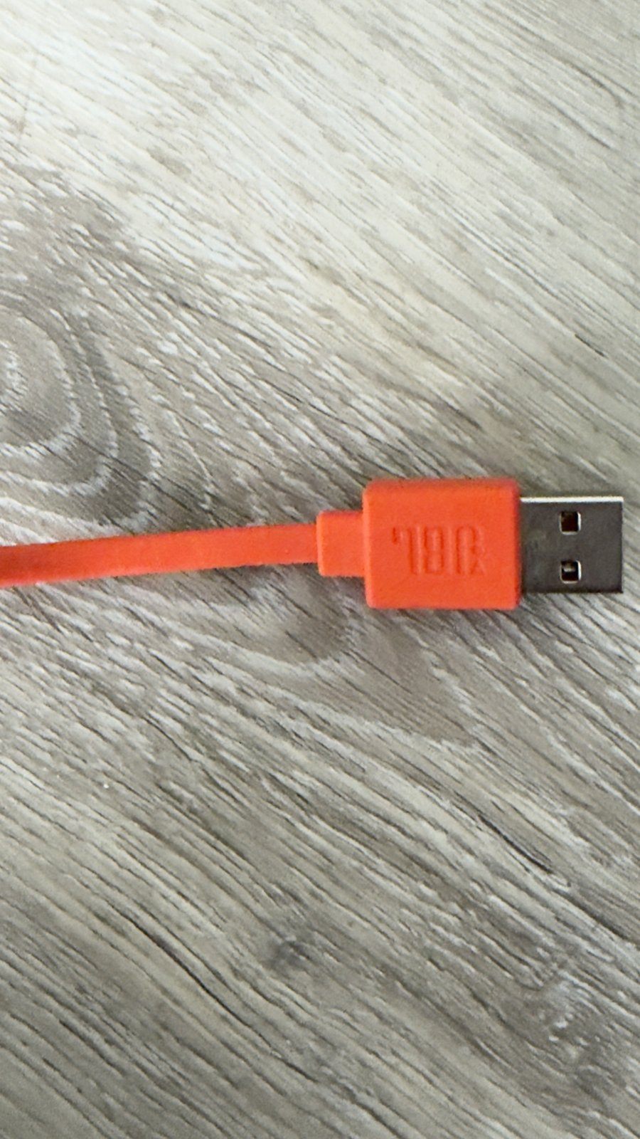 Short Orange Flat USB to Micro-USB Charging Cable - photo 2