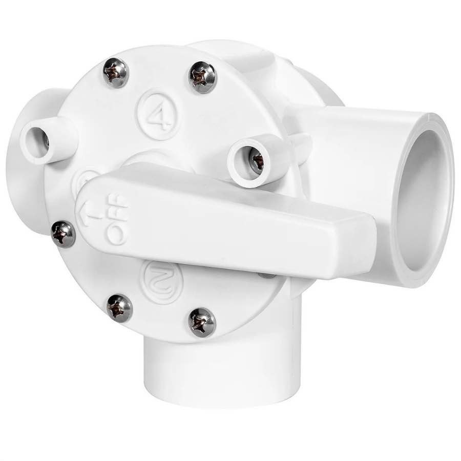 3-Way PVC Diverter Valve 1.5 Inch Pool Spa - Slip x Slip x Slip