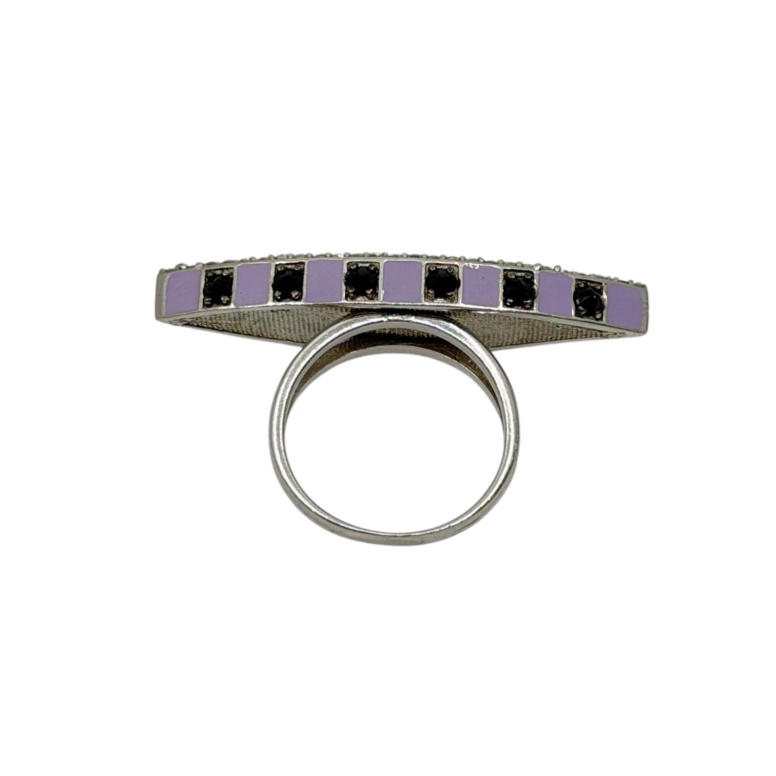 JAS 925 sterling silver cubic zirconia enamel evil eye ring - photo 3