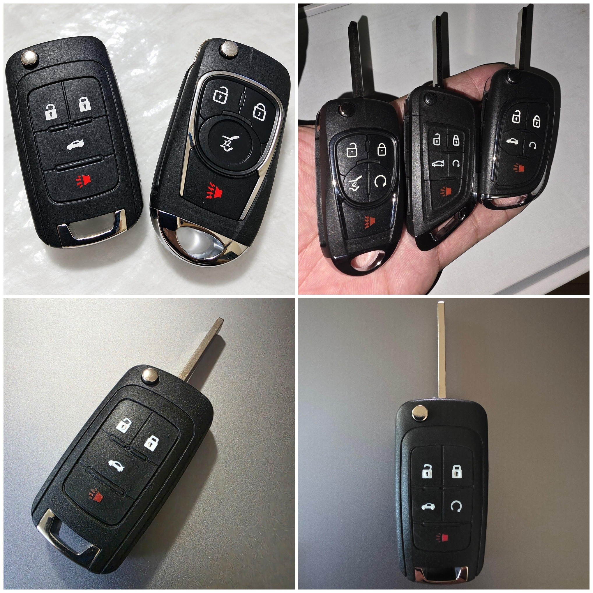 Flip Key Fob Remotes for Buick, Chevrolet, GMC