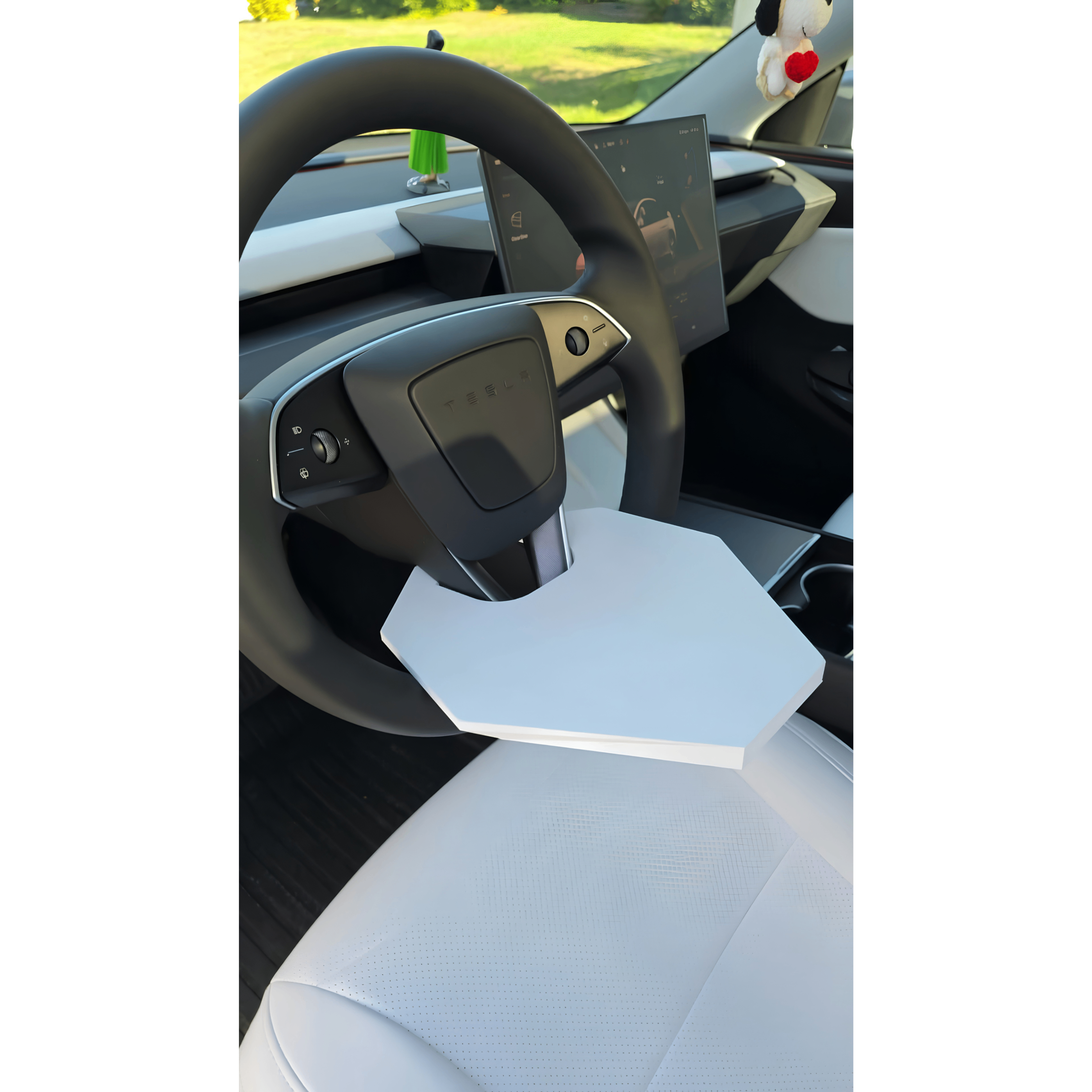 Tesla Steering Wheel Laptop Desk | 3D Printed Car Tray
