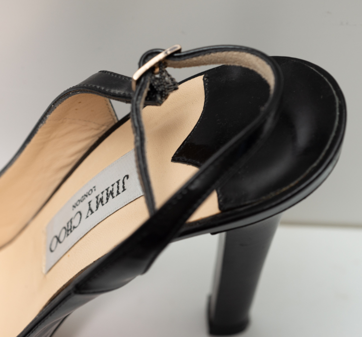 Authentic Jimmy Choo Patent Leather Slingback Heels - photo 5