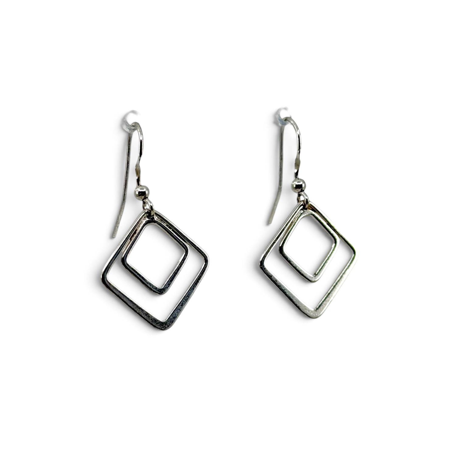 sterling silver geometric drop earrings - GM1088 - photo 4
