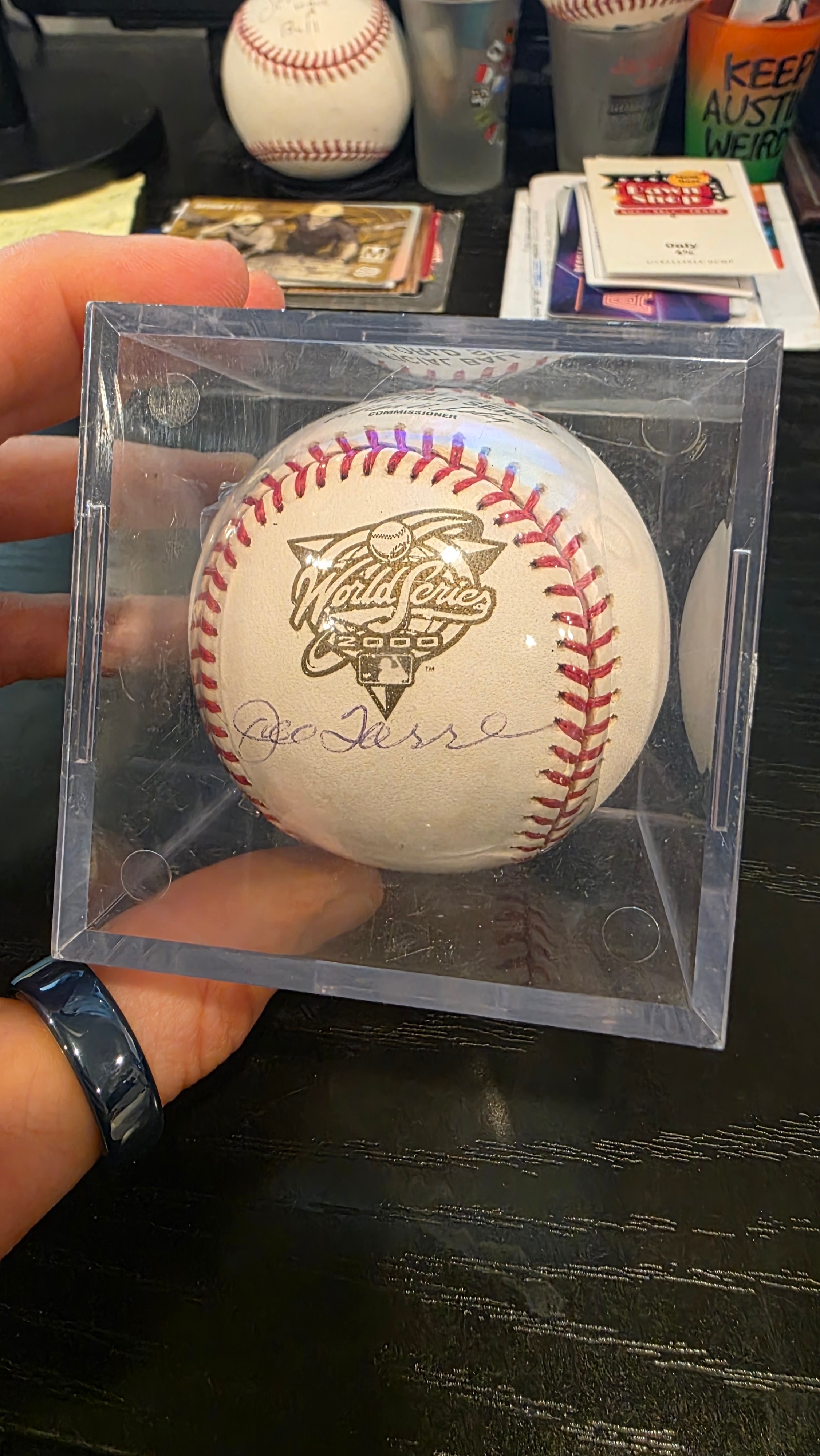 Joe Torre Signed 2000 World Series Baseball - Steiner COA - photo 2