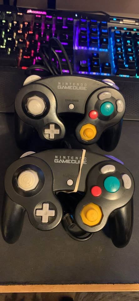 Black Nintendo GameCube Controllers - Set of 2
