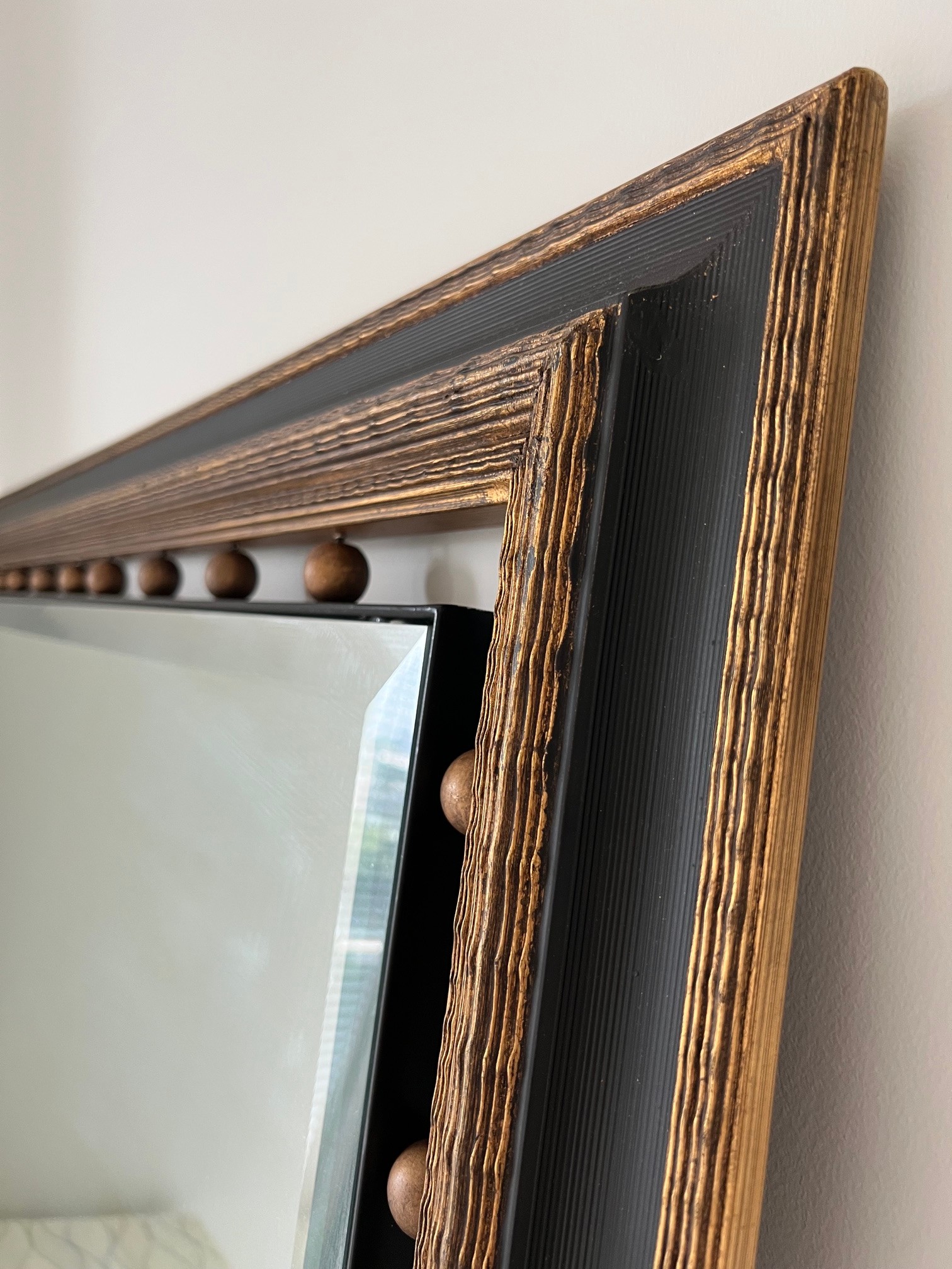 Beautiful Large Antique Wood Mirror - photo 2