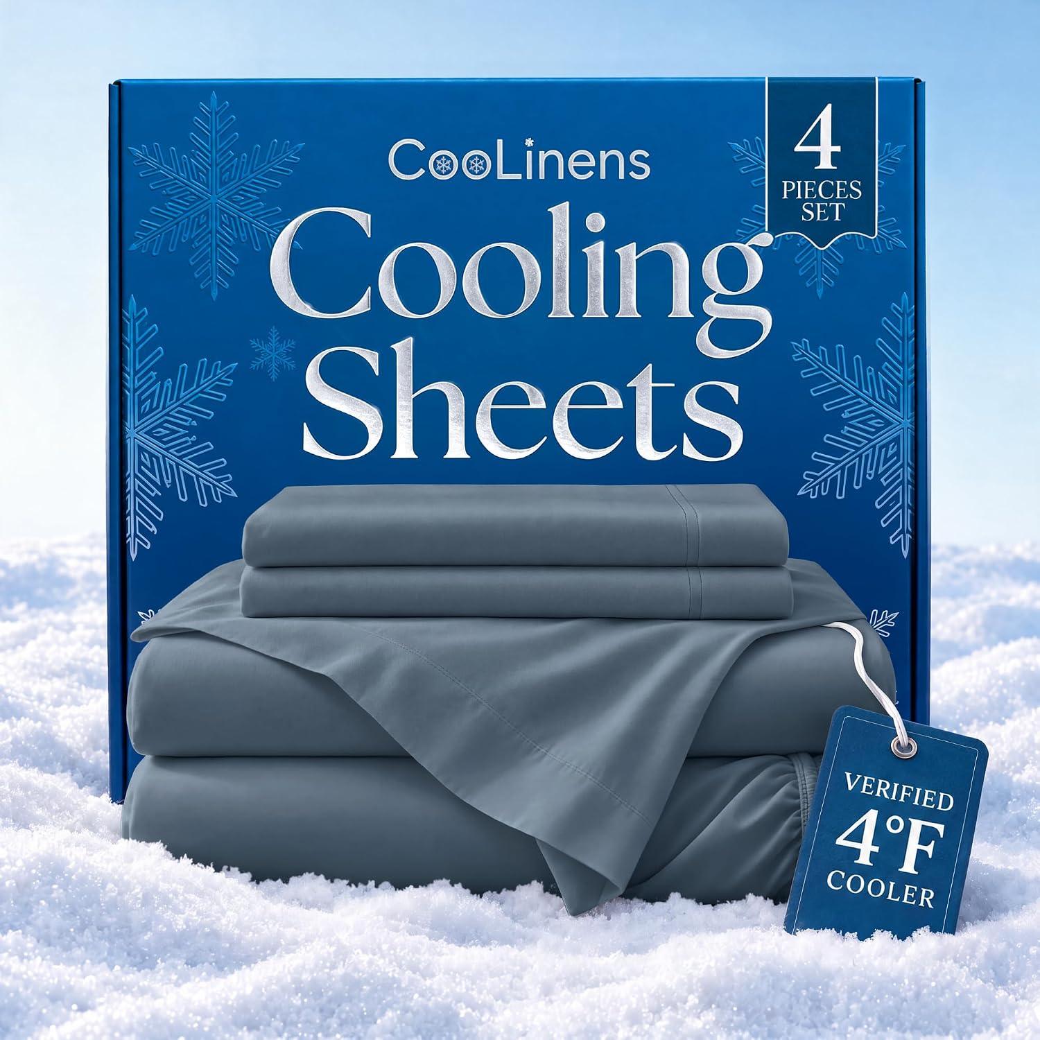 BreezeWeave 4 PC Queen Size Cooling Bed Sheets for Hot Sleepers - photo 2