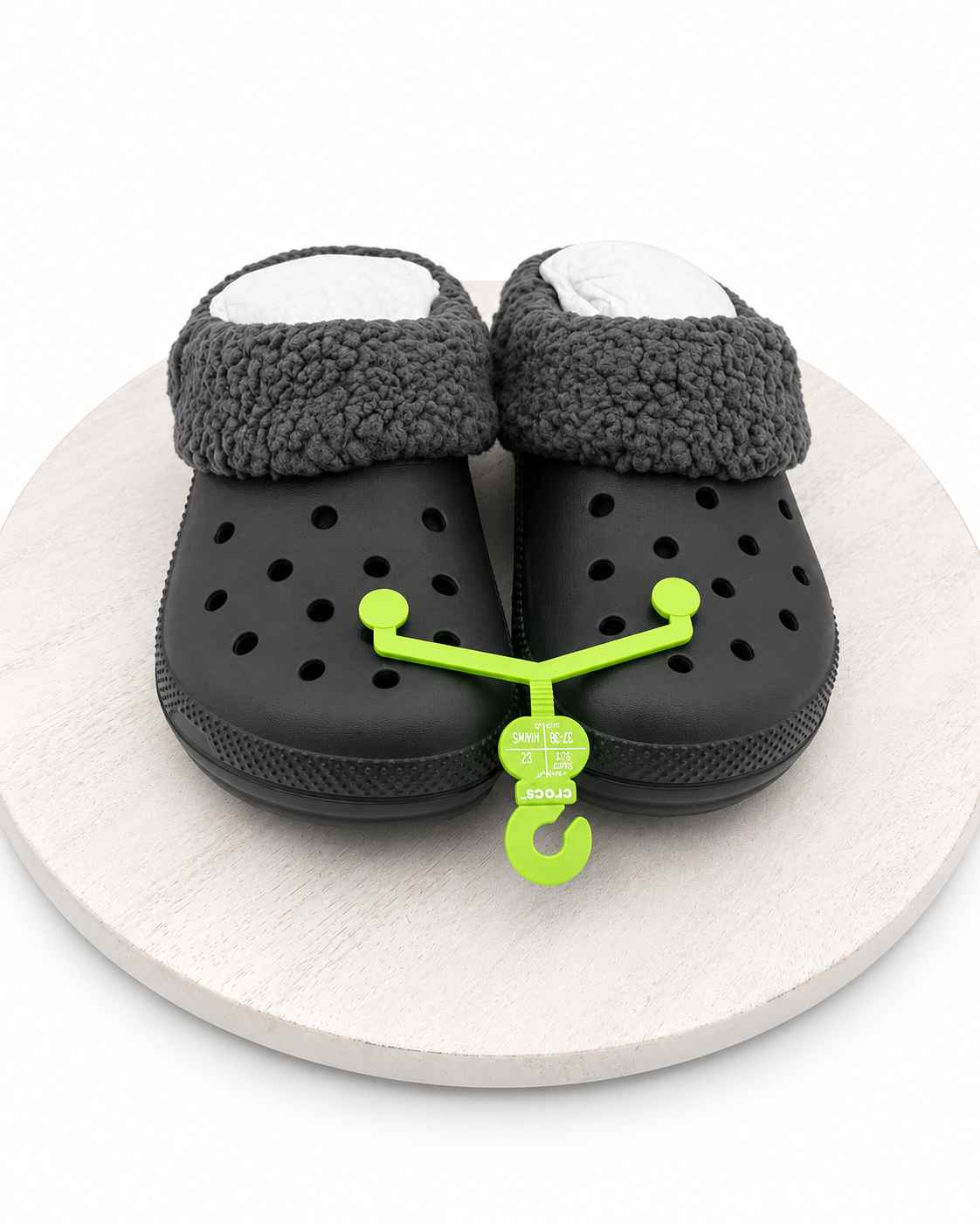 NEW! BLACK CROCS Classic Blitzen Clog – Black Fleece-Lined Clogs