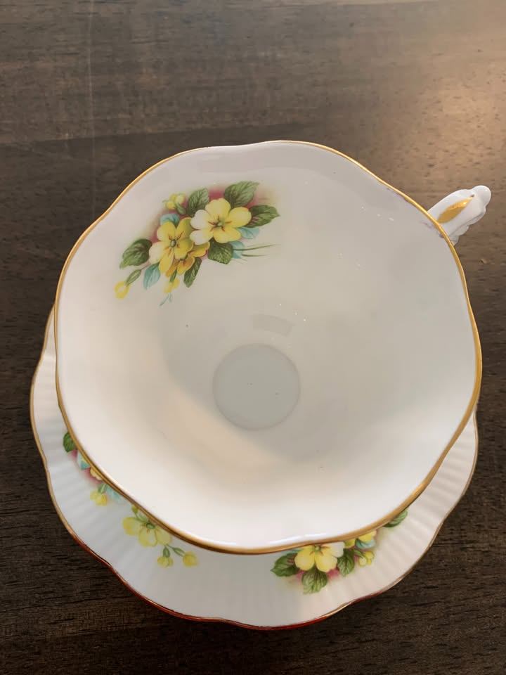 Royal Albert Yellow Primroses Bone China Tea Cup and Saucer - photo 3