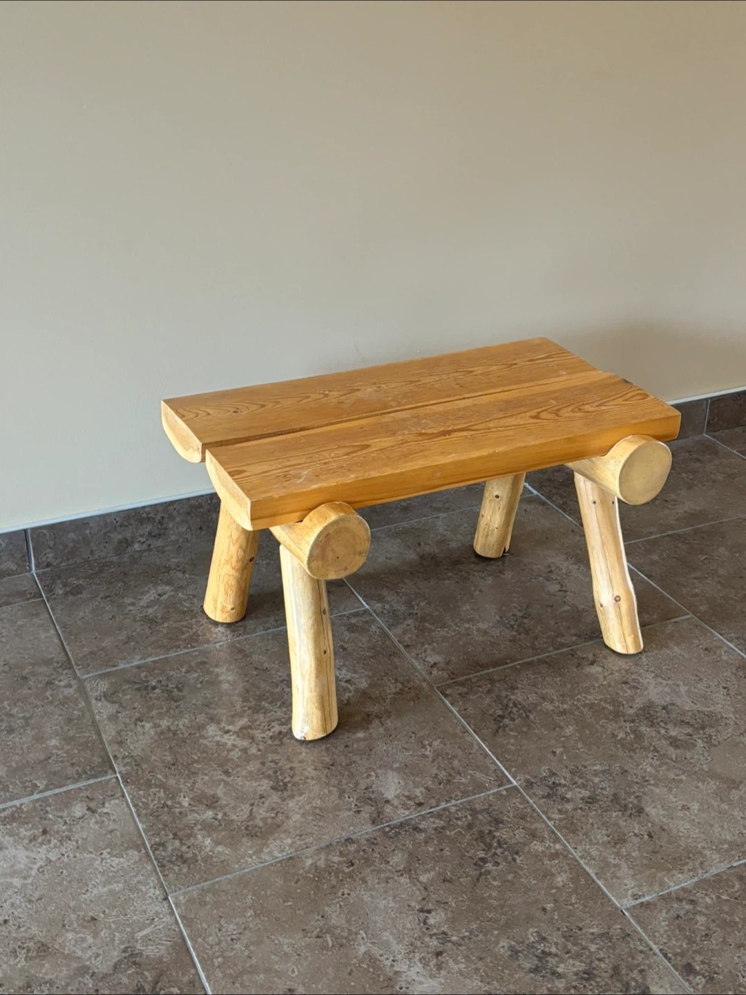 Rustic Log Bench - photo 4