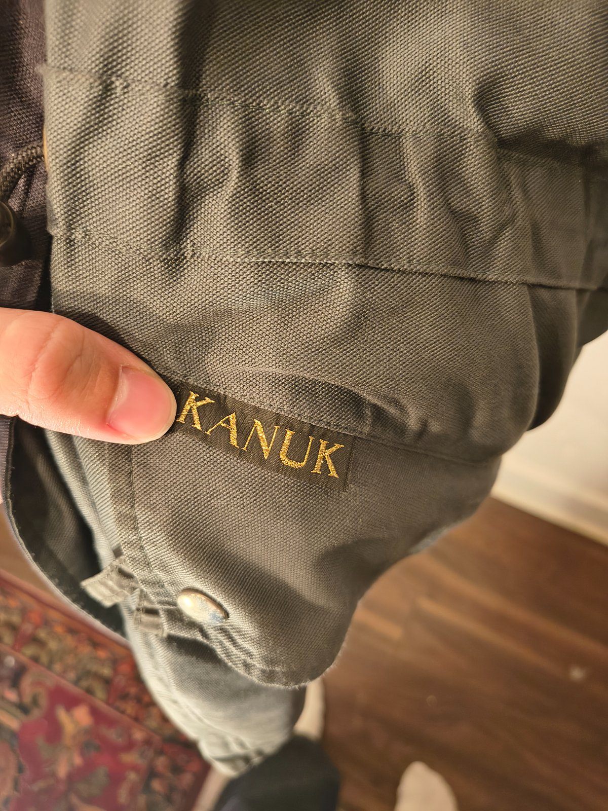 Vintage Kanuk Black Hooded Winter Parka Gold Owl Logo Made in - photo 4