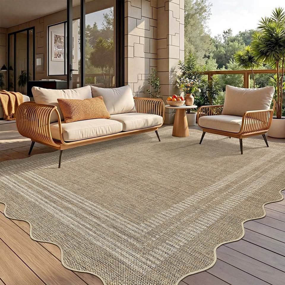 New 9x12 Modern Geometric Area Rug, Washable Low-Pile