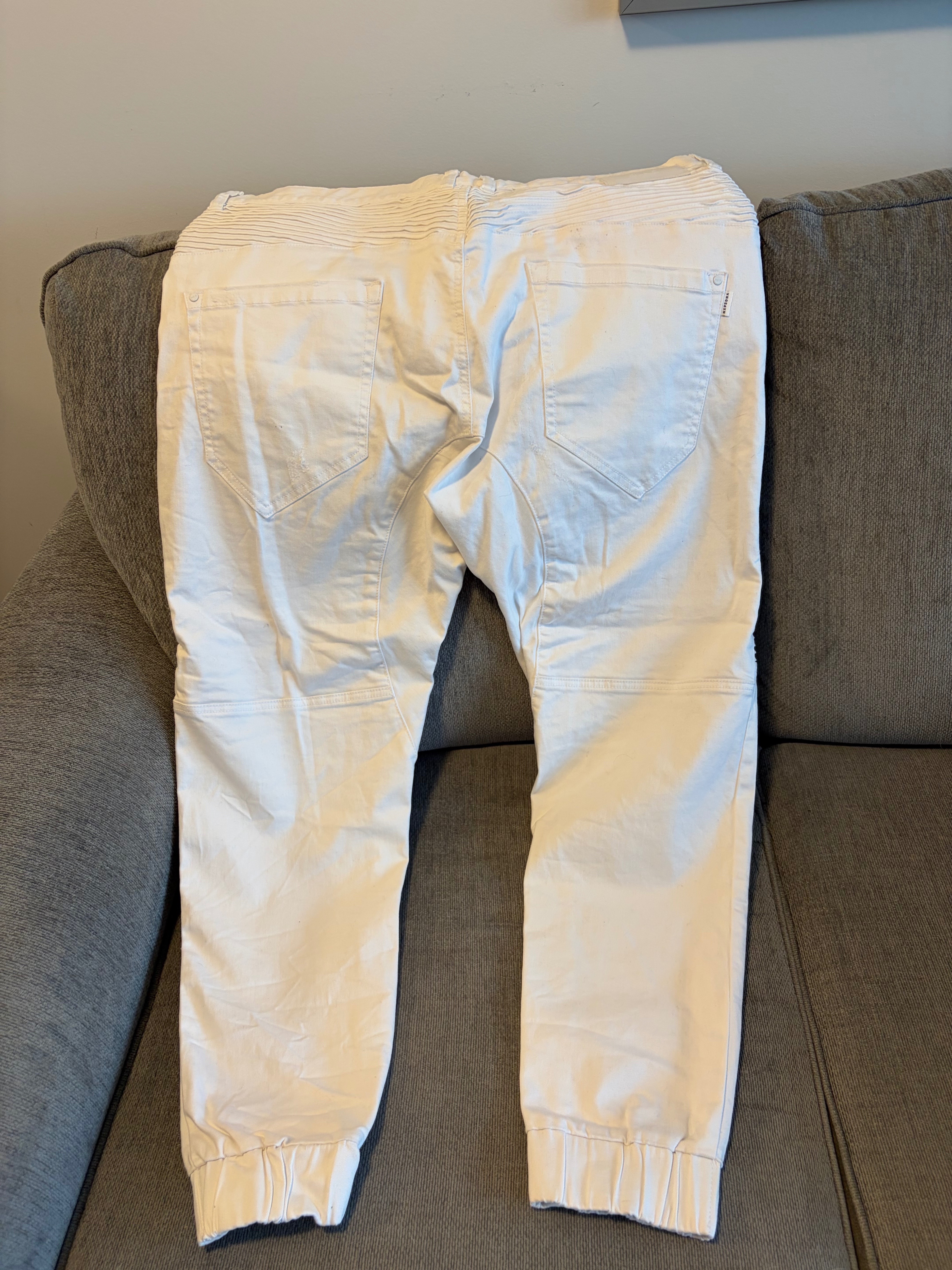 NXP Nena and Pasadena Moto Jogger Pants Size 38 White NWT - photo 2