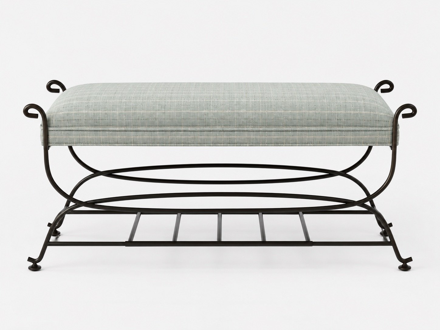 Threshold Studio McGee Fabric Upholstered Metal Bench - photo 4