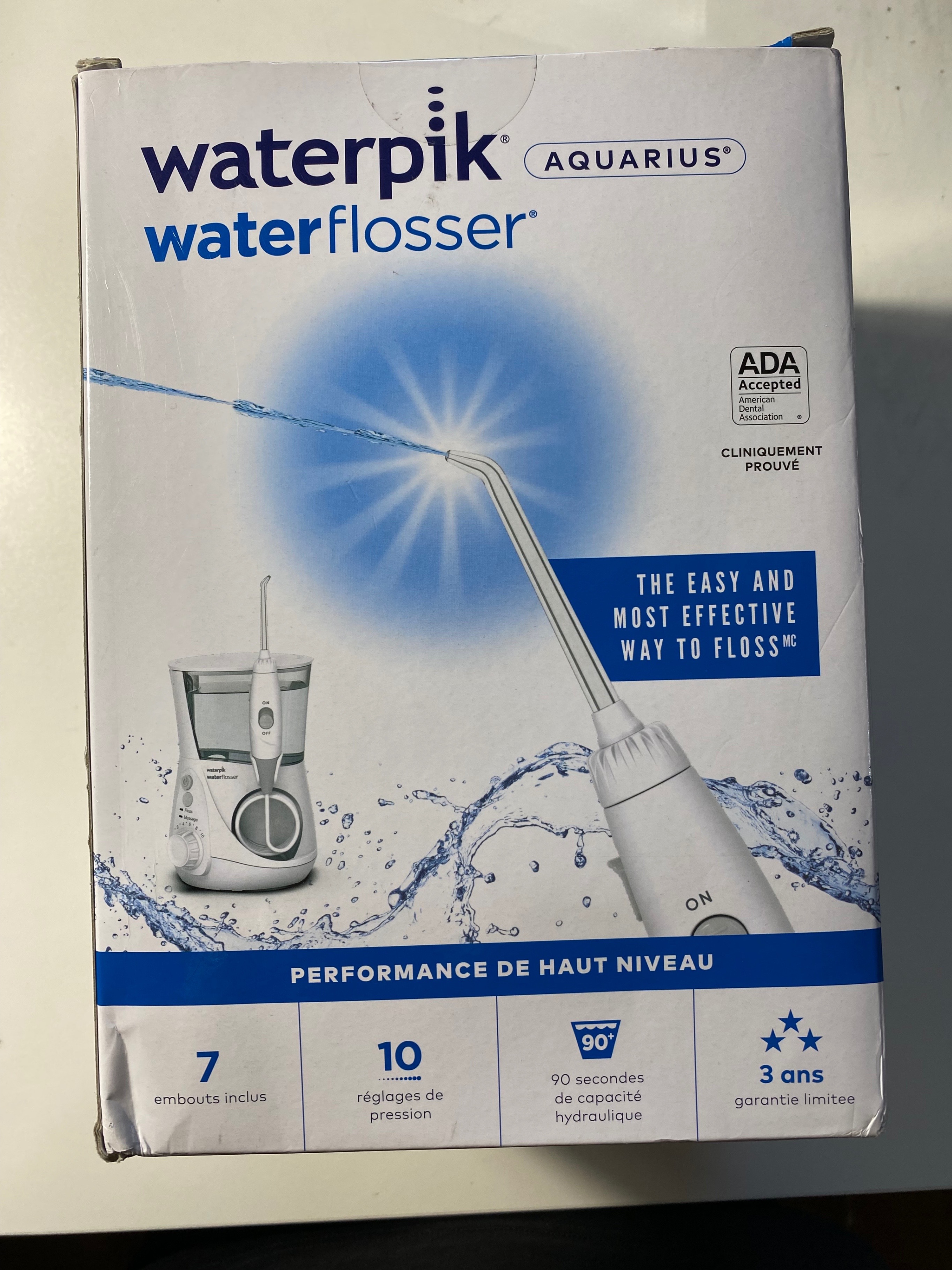 Never used - Waterpik Aquarius Countertop Water Flosser - White