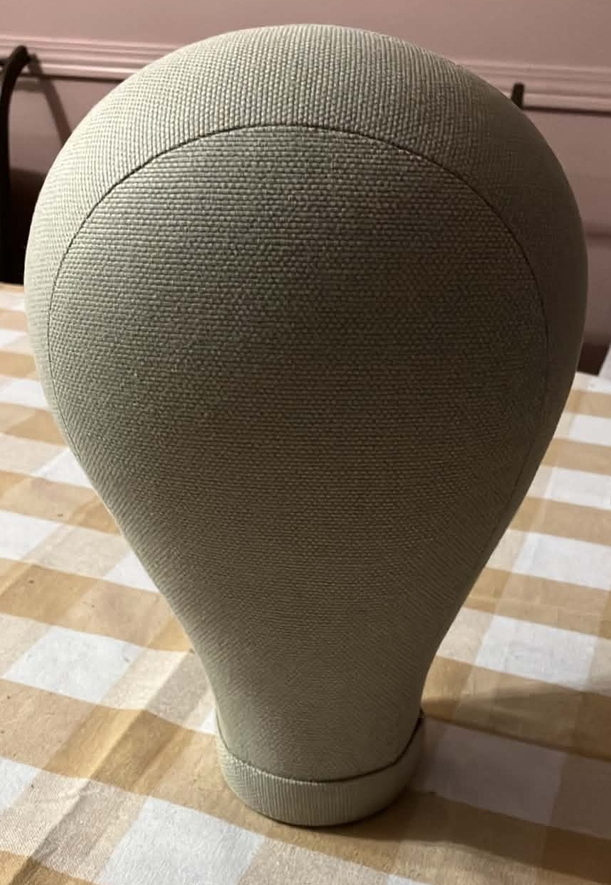 Canvas Block Mannequin Head - 12 x 8 Inches (New)