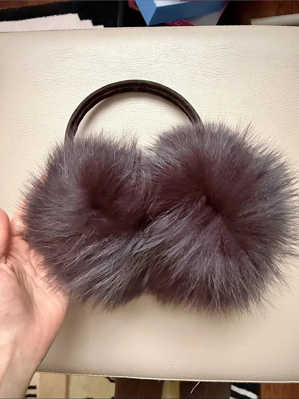 New Real Fur earmuff in Black - photo 2