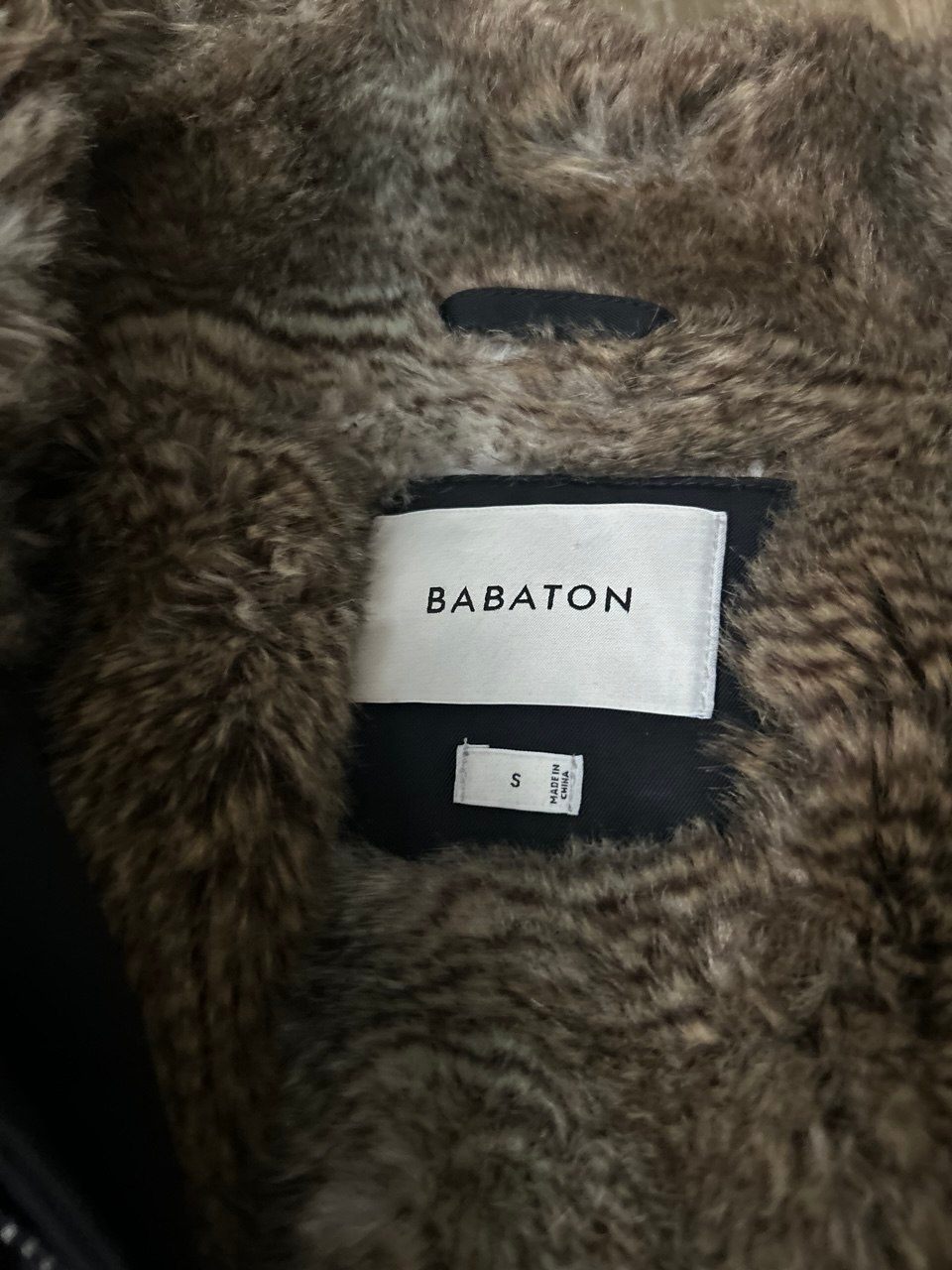Aritzia Babaton Black Parka Jacket Size S