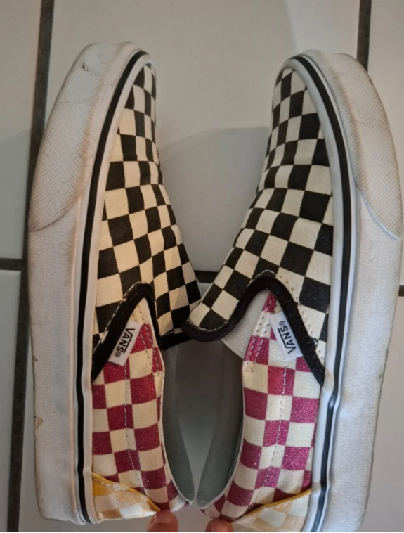 Vans Slip-On Glitter Check Multi-Color - Size 7.5 Women/6 Men - photo 2