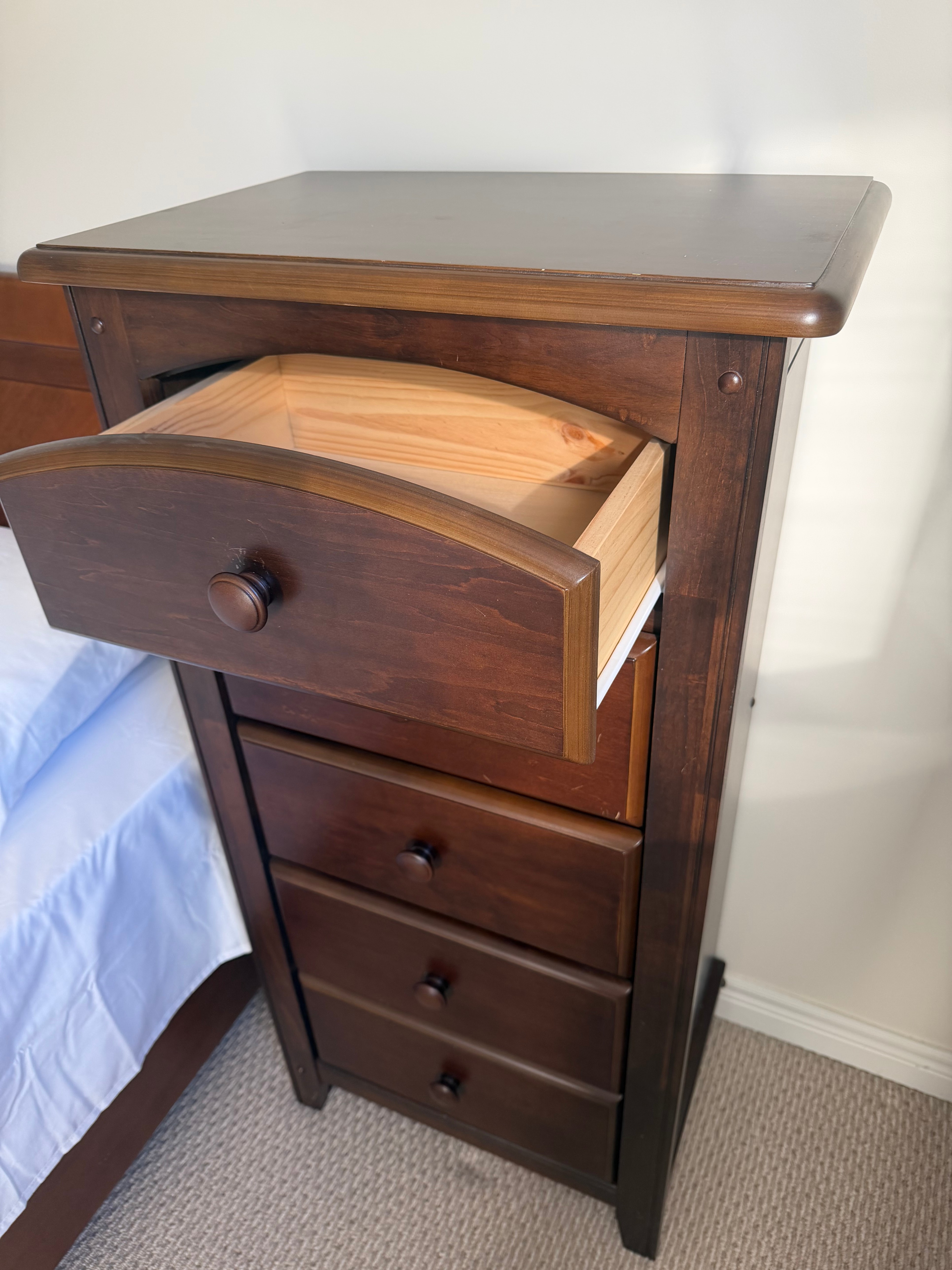 Solid Wood 5-Drawer Tall Dresser - photo 2
