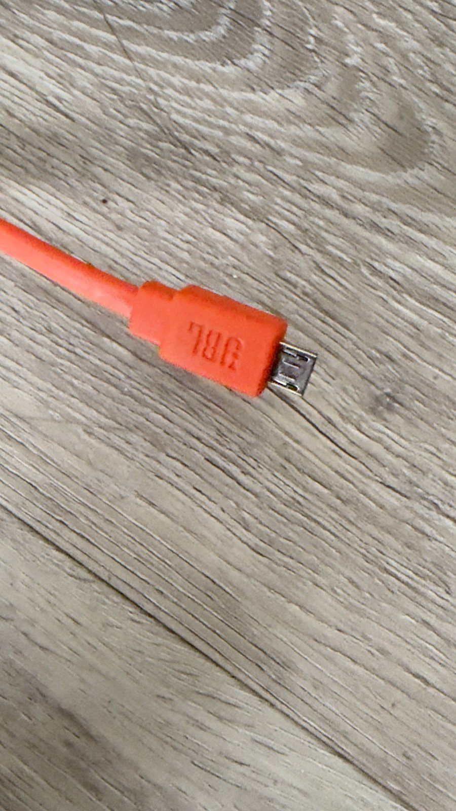Short Orange Flat USB to Micro-USB Charging Cable - photo 3